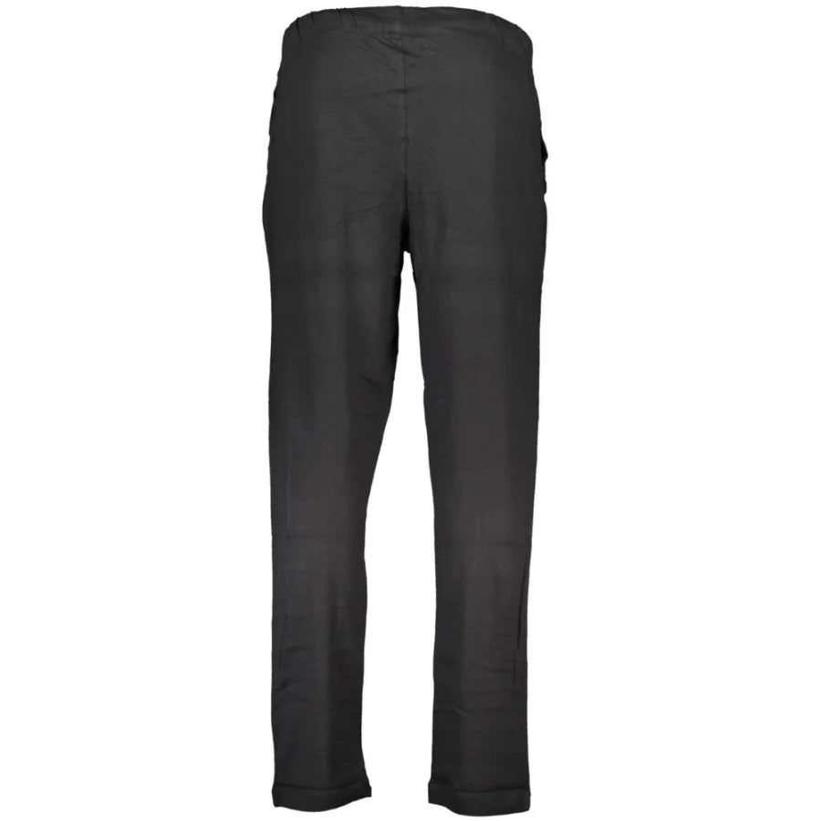 Gianmarco Venturi Black Cotton Men’s Trouser