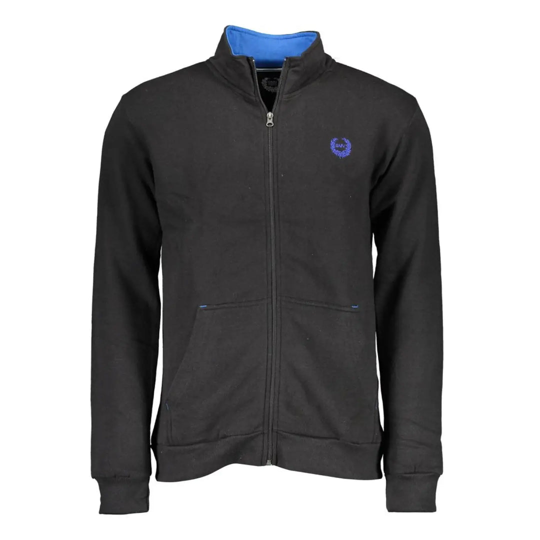 Gianmarco Venturi Black Polyester Men’s Sweatshirt