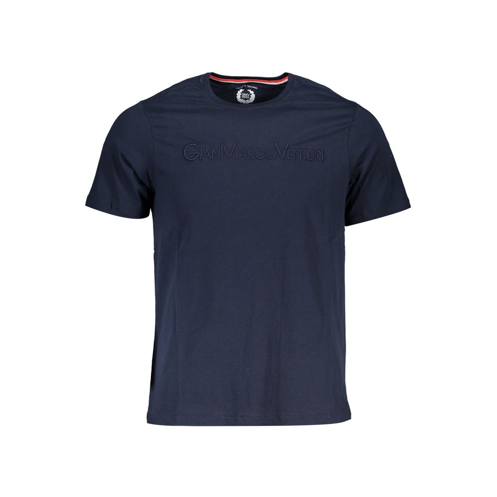 Gianmarco Venturi Blue Cotton Men T-shirt