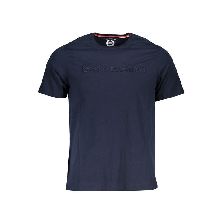 Gianmarco Venturi Blue Cotton Men T-shirt