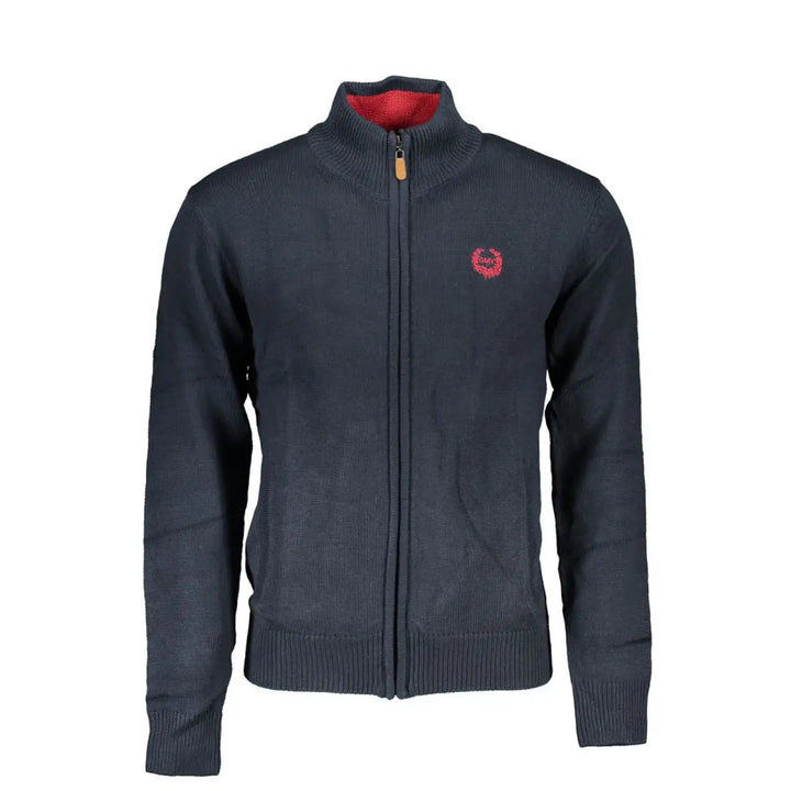 Gianmarco Venturi Blue Cotton Men’s Cardigan
