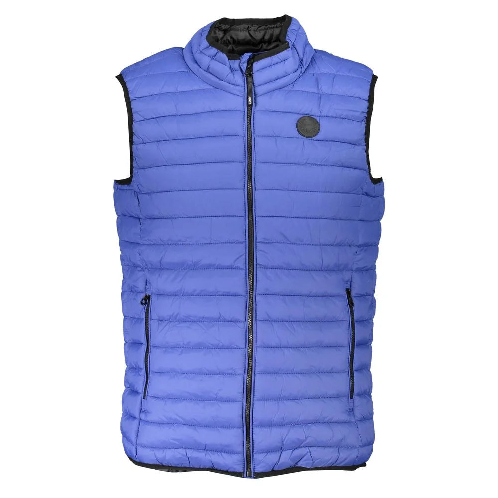 Gianmarco Venturi Blue Polyamide Sleveless Jacket