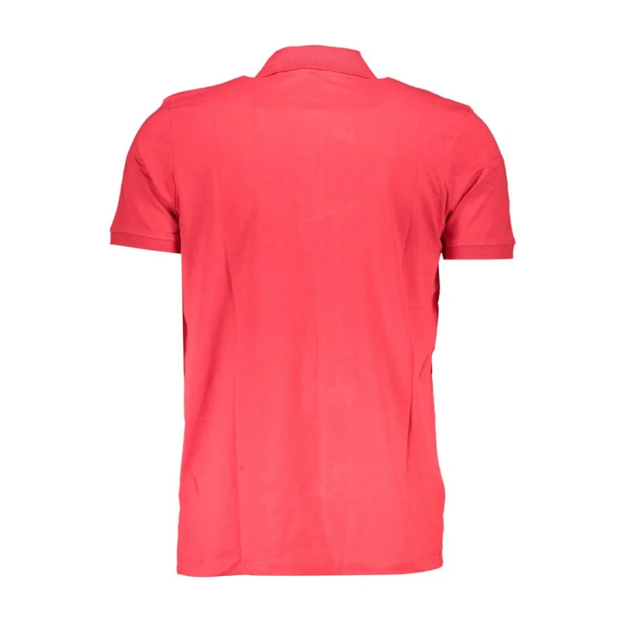 Gianmarco Venturi Red Cotton Men Polo Shirt