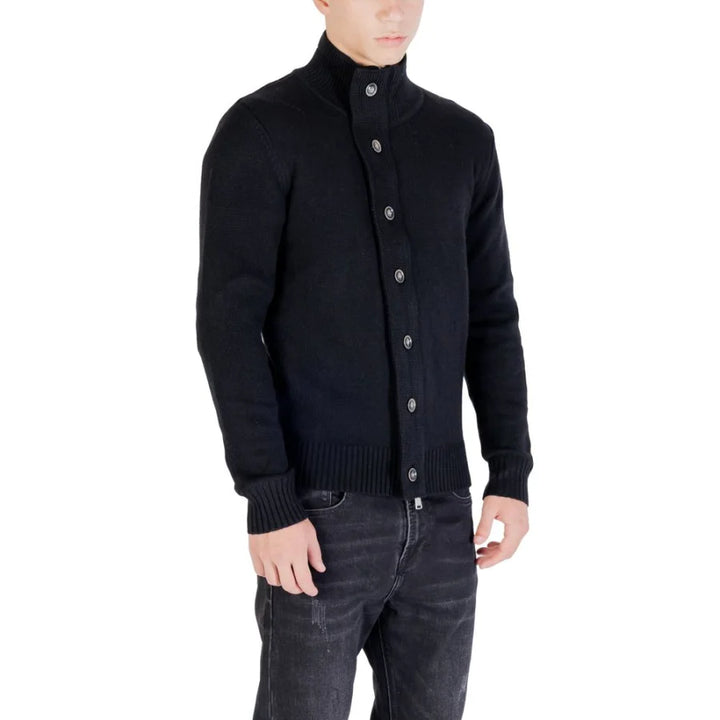Gianni Lupo Black Marabou Sweatshirt