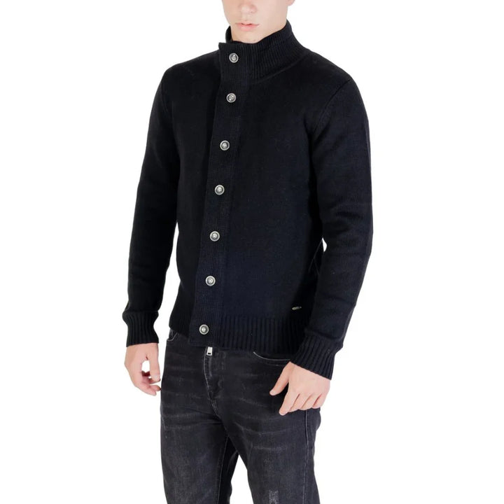 Gianni Lupo Black Marabou Sweatshirt