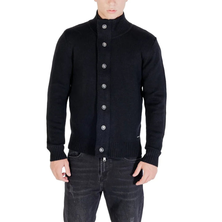 Gianni Lupo Black Marabou Sweatshirt