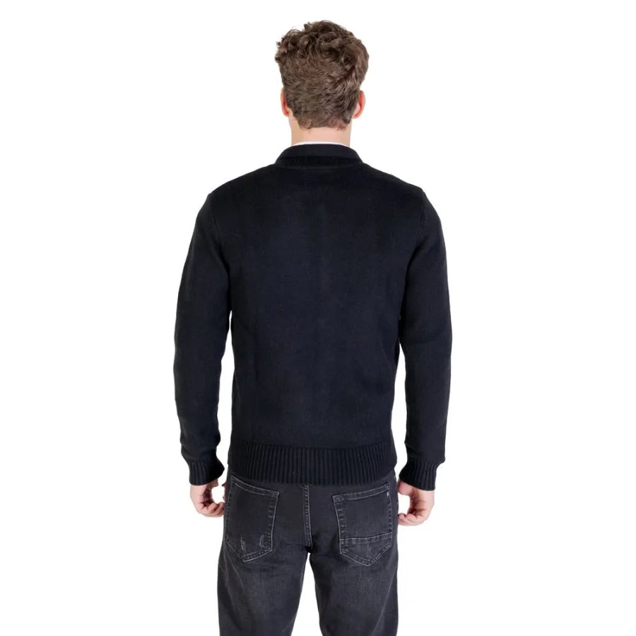Gianni Lupo Black Marabou Sweatshirt