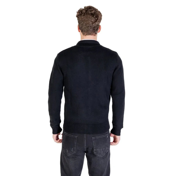 Gianni Lupo Black Marabou Sweatshirt