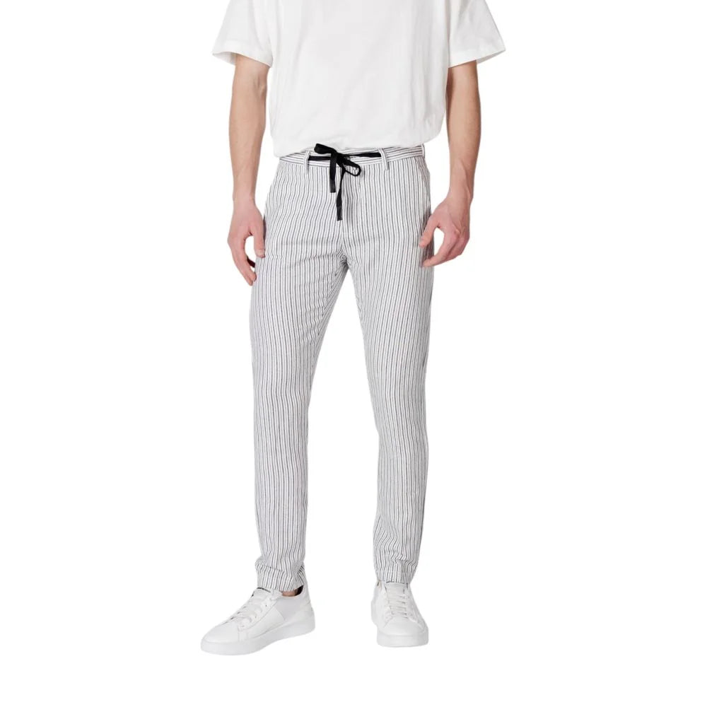 Gianni Lupo Tapered Linen Cotton Trousers for Men Elegance and Comfort