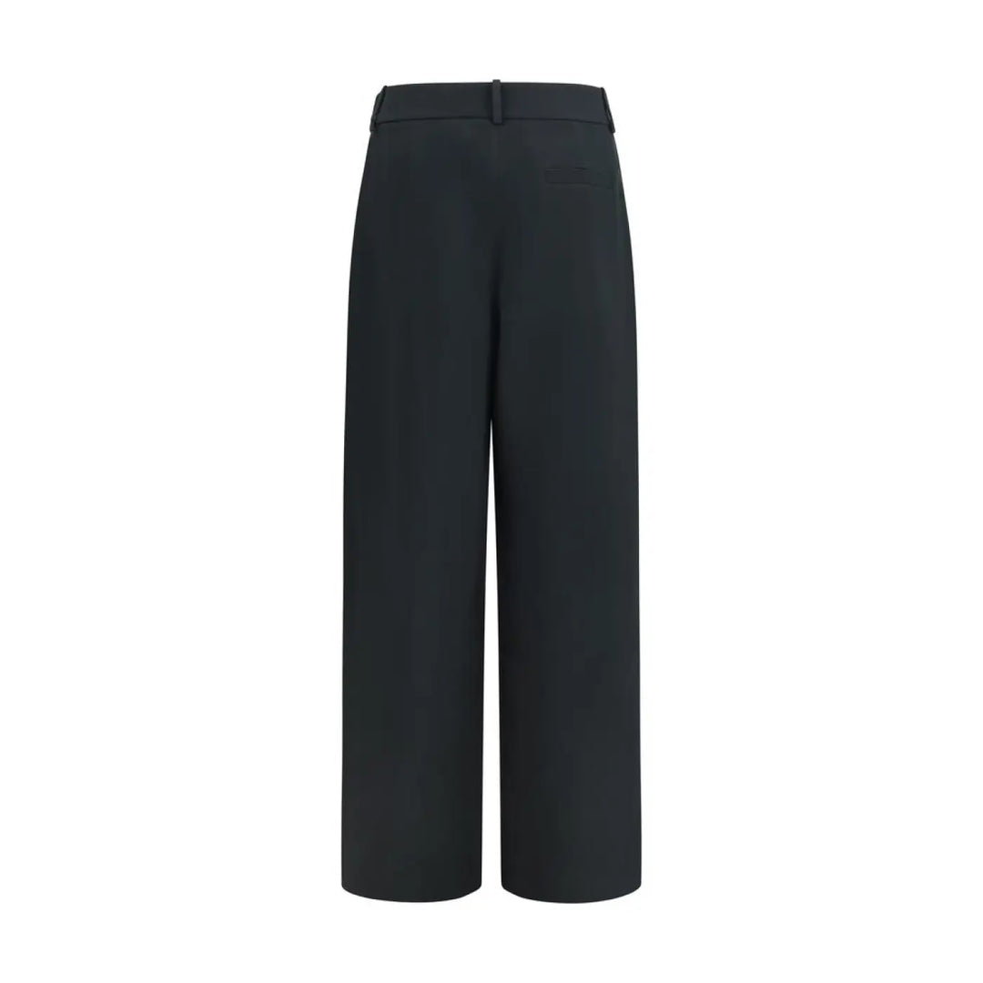 Giorgio Armani Black Silk Casual Pants