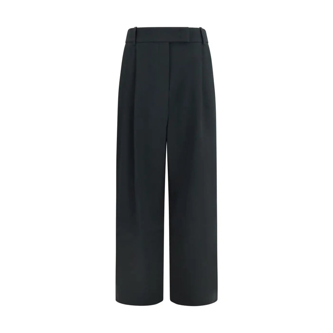 Giorgio Armani Black Silk Casual Pants