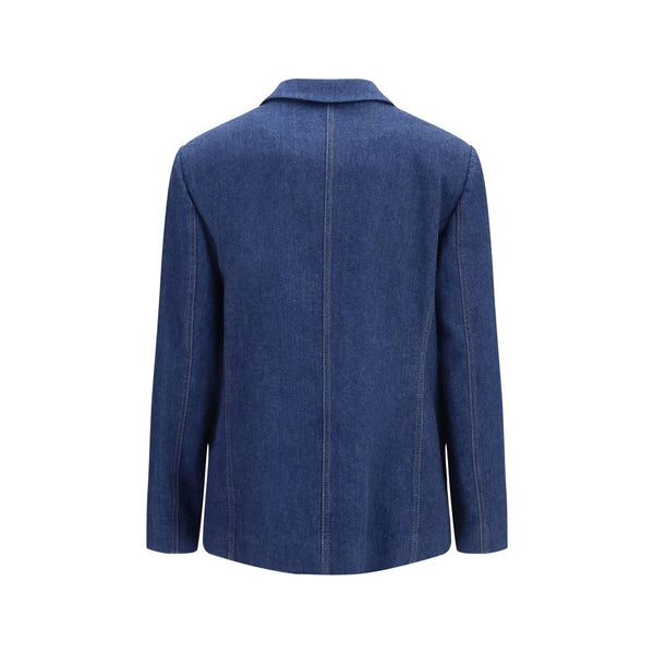 Giorgio Armani Coats & Jackets - Blue Elastane Denim Jacket