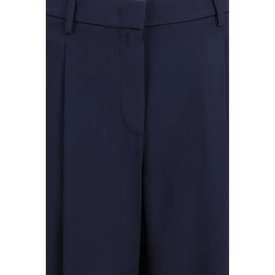 Giorgio Armani Blue Silk Casual Pants