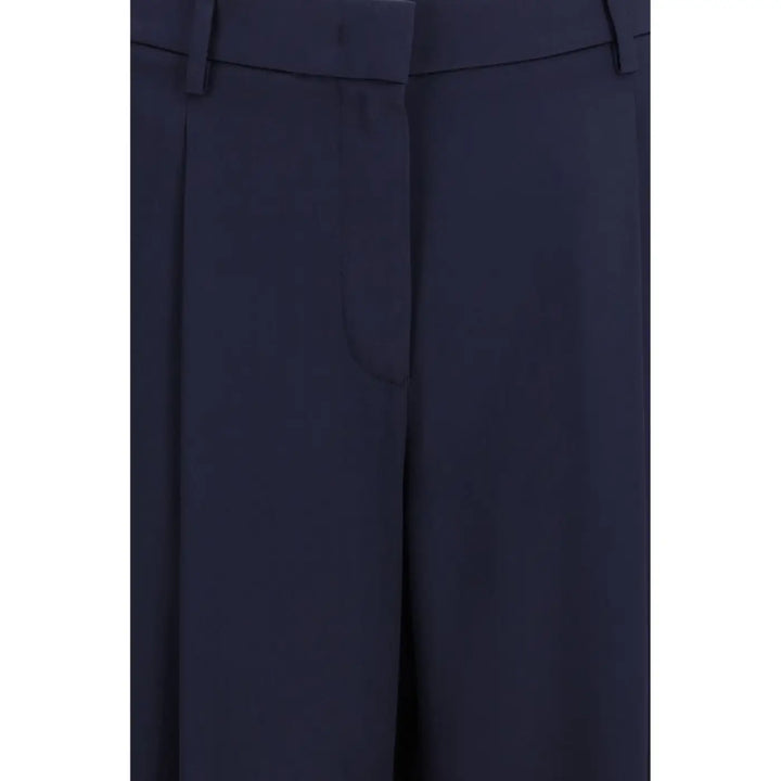 Giorgio Armani Blue Silk Casual Pants