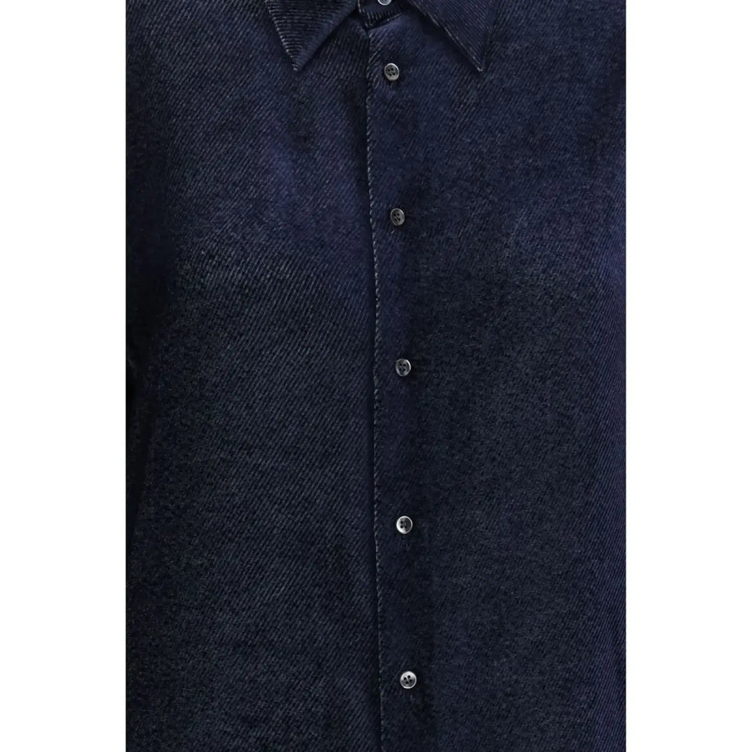 Giorgio Armani Blue Silk Dress Shirt