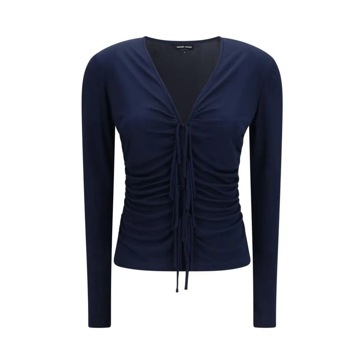 Giorgio Armani Blue Viscose Shirt