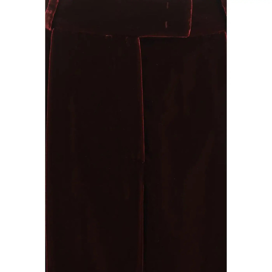 Giorgio Armani Bordeaux Viscose Dress Pants