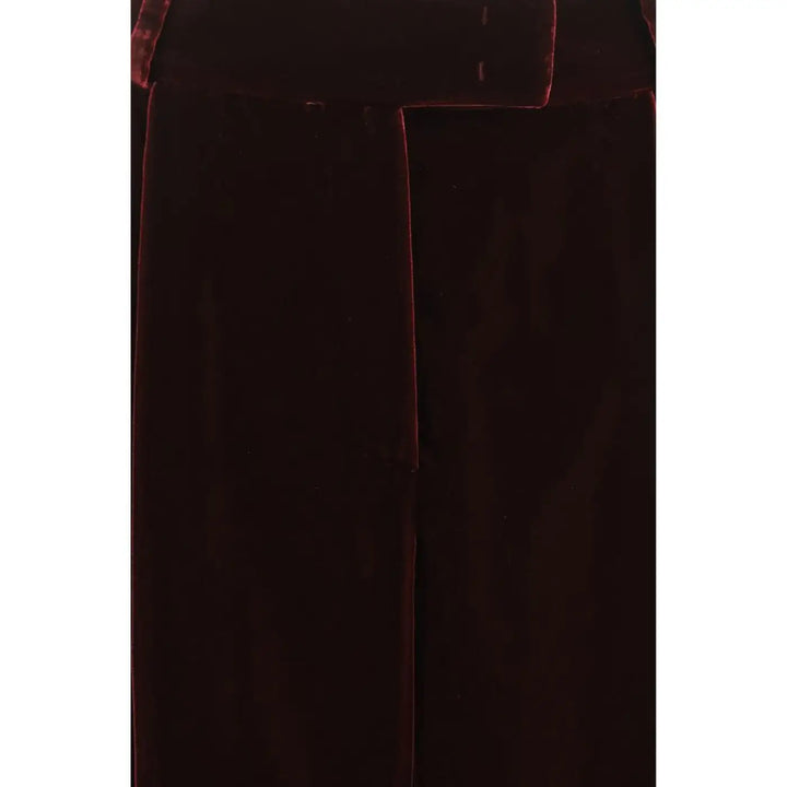 Giorgio Armani Bordeaux Viscose Dress Pants