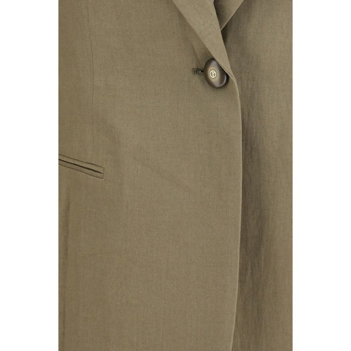 Giorgio Armani Sport Jackets - Brown Linen Coat