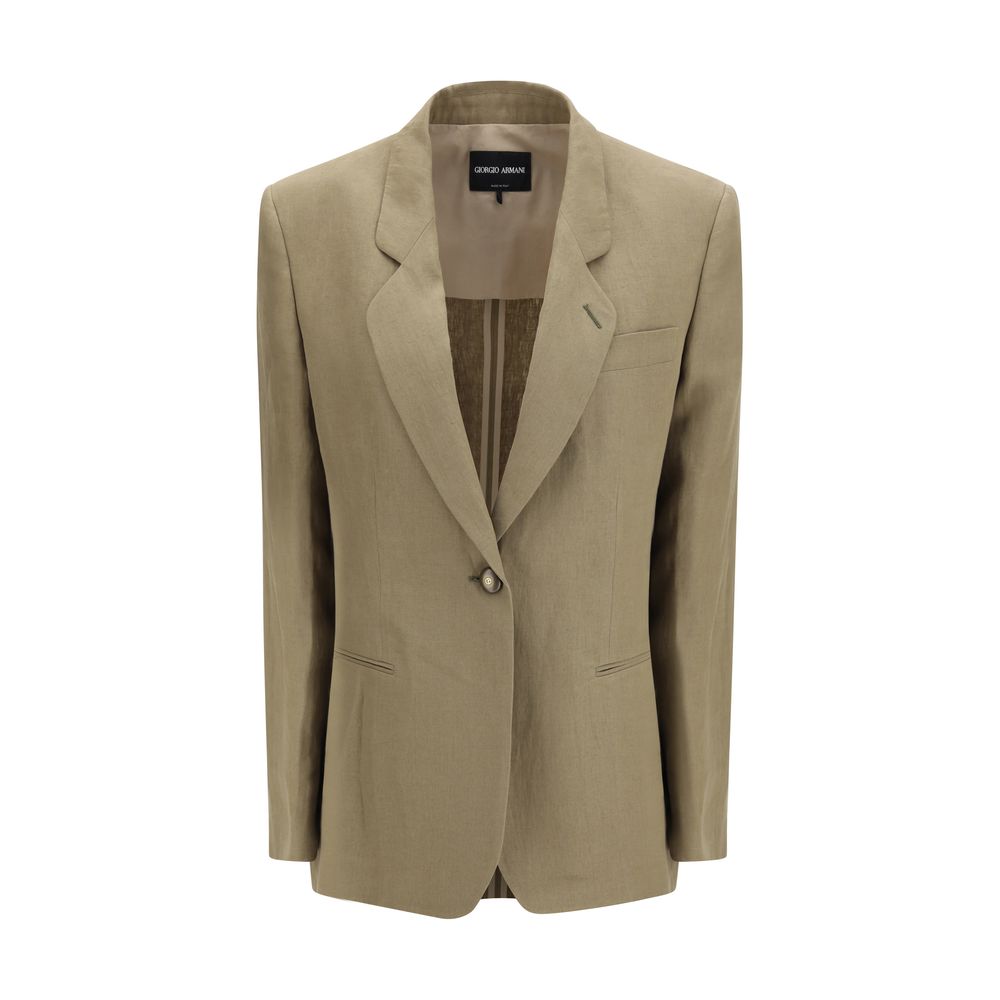 Giorgio Armani Sport Jackets - Brown Linen Coat