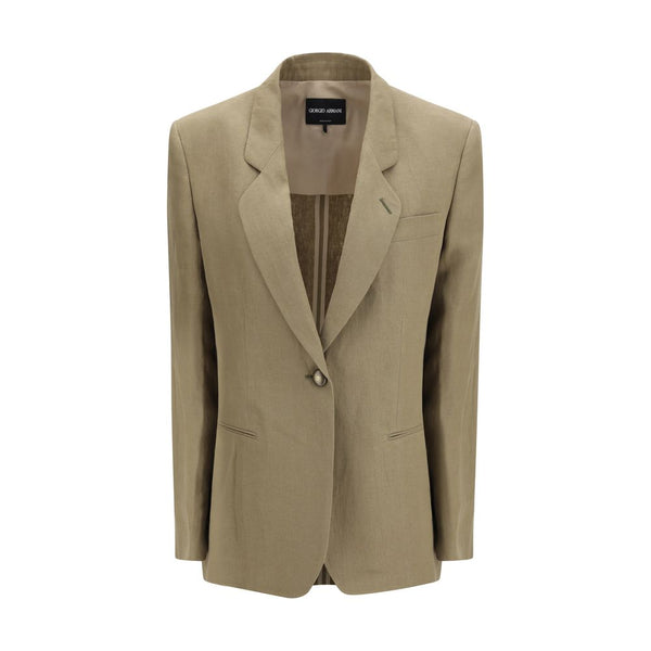 Giorgio Armani Sport Jackets - Brown Linen Coat