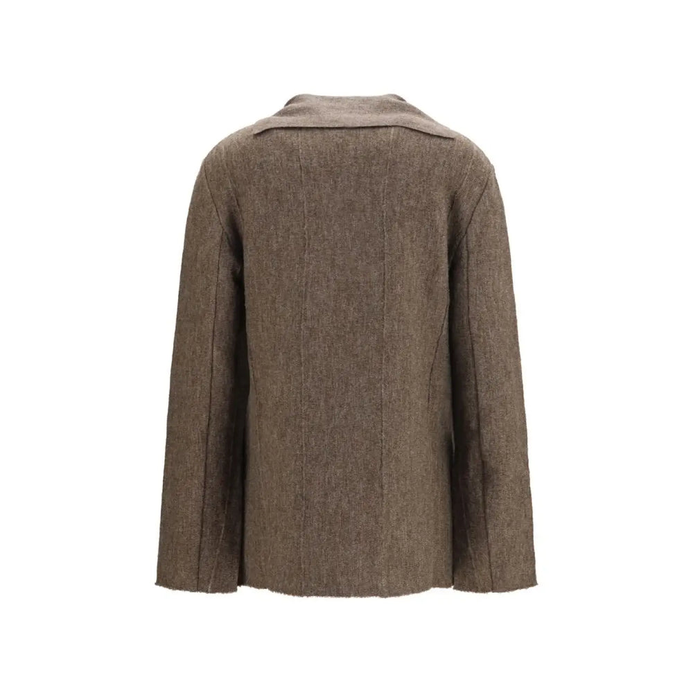 Giorgio Armani Brown Wool Oves Aries Full-length Jacket