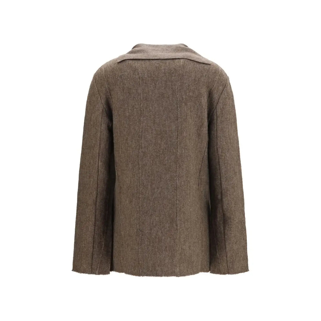 Giorgio Armani Brown Wool Oves Aries Full-length Jacket
