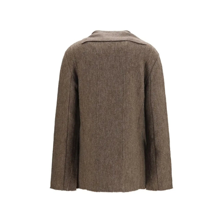 Giorgio Armani Brown Wool Oves Aries Full-length Jacket