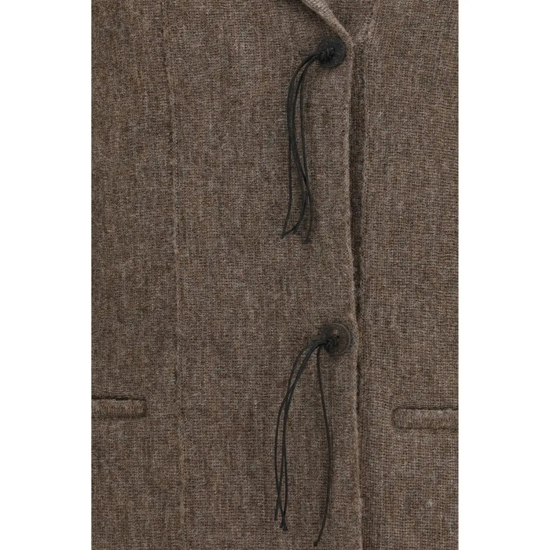 Giorgio Armani Brown Wool Oves Aries Full-length Jacket