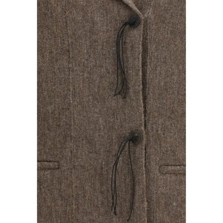 Giorgio Armani Brown Wool Oves Aries Full-length Jacket