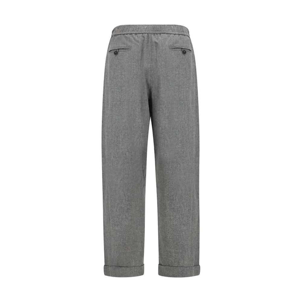 Giorgio Armani Gray Wool Oves Aries Casual Pants