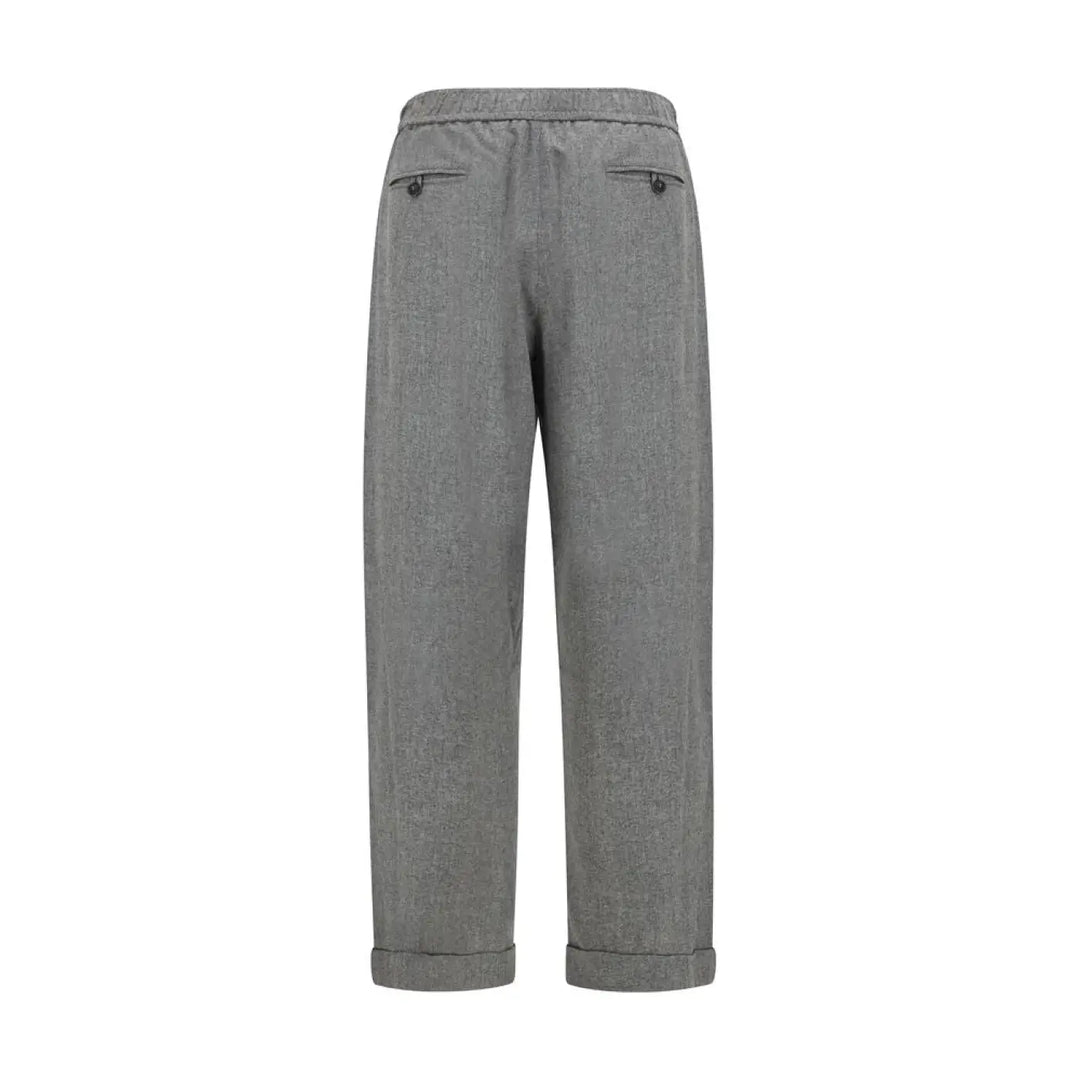 Giorgio Armani Gray Wool Oves Aries Casual Pants