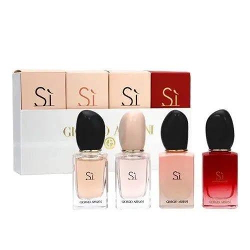 Experience Luxury with the Giorgio Armani Si 4 Piece Mini Gift Set Women’s Sets