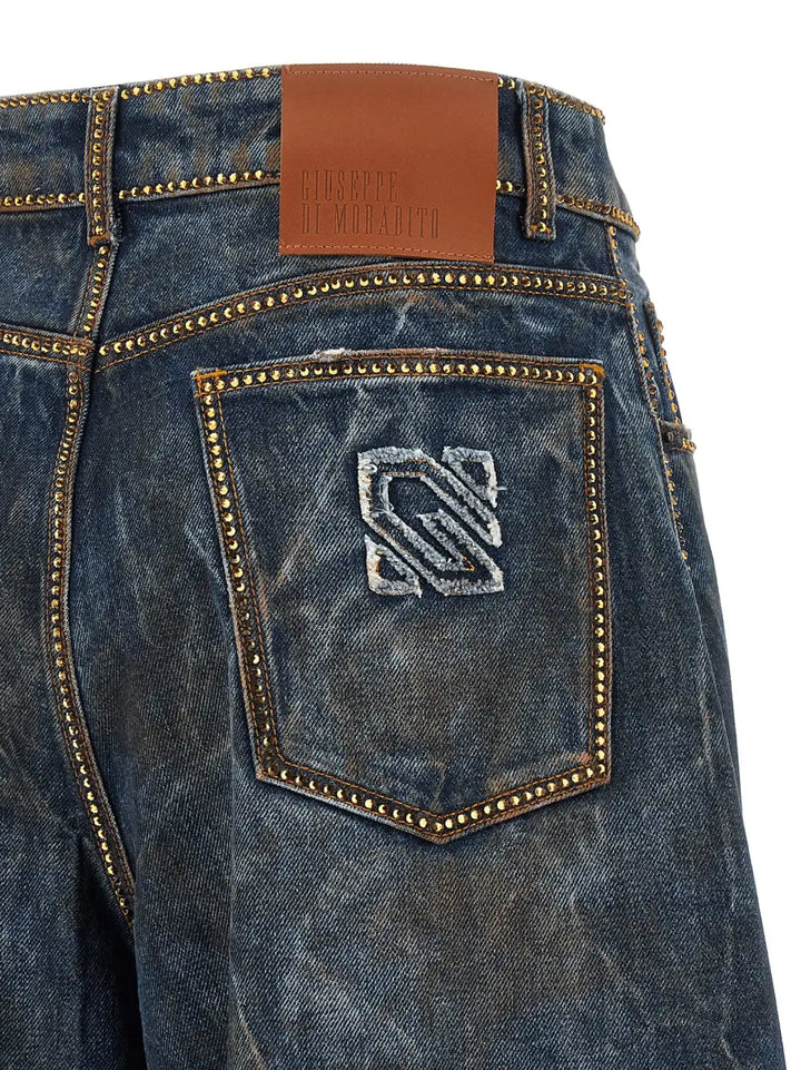 Giuseppe Di Morabito Blue Cotton Relaxed Fit Jeans
