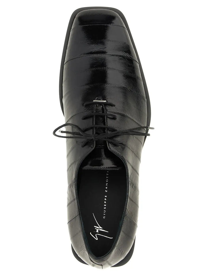 Giuseppe Zanotti Black Leather Oxfords and Derbies