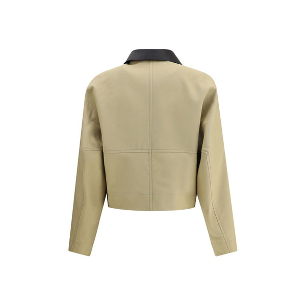 Givenchy - Beige Cotton Leather Jacket