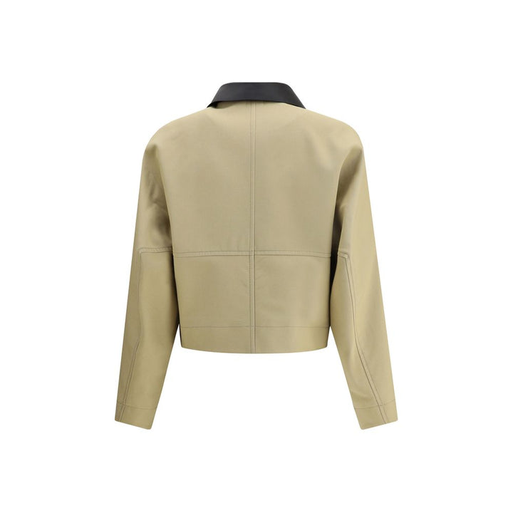 Givenchy - Beige Cotton Leather Jacket