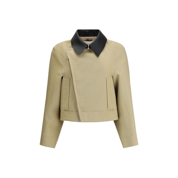 Givenchy - Beige Cotton Leather Jacket