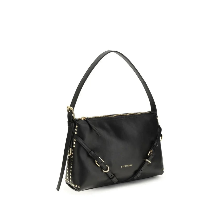Givenchy Black Calf Leather Bos Taurus Shoulder Bag