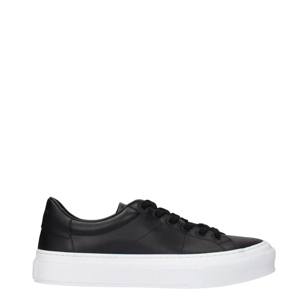 Givenchy Black Leather Low Top Sneakers