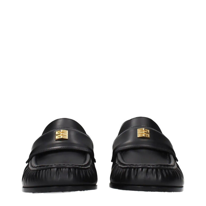 Givenchy Black Leather Slip-on Loafers