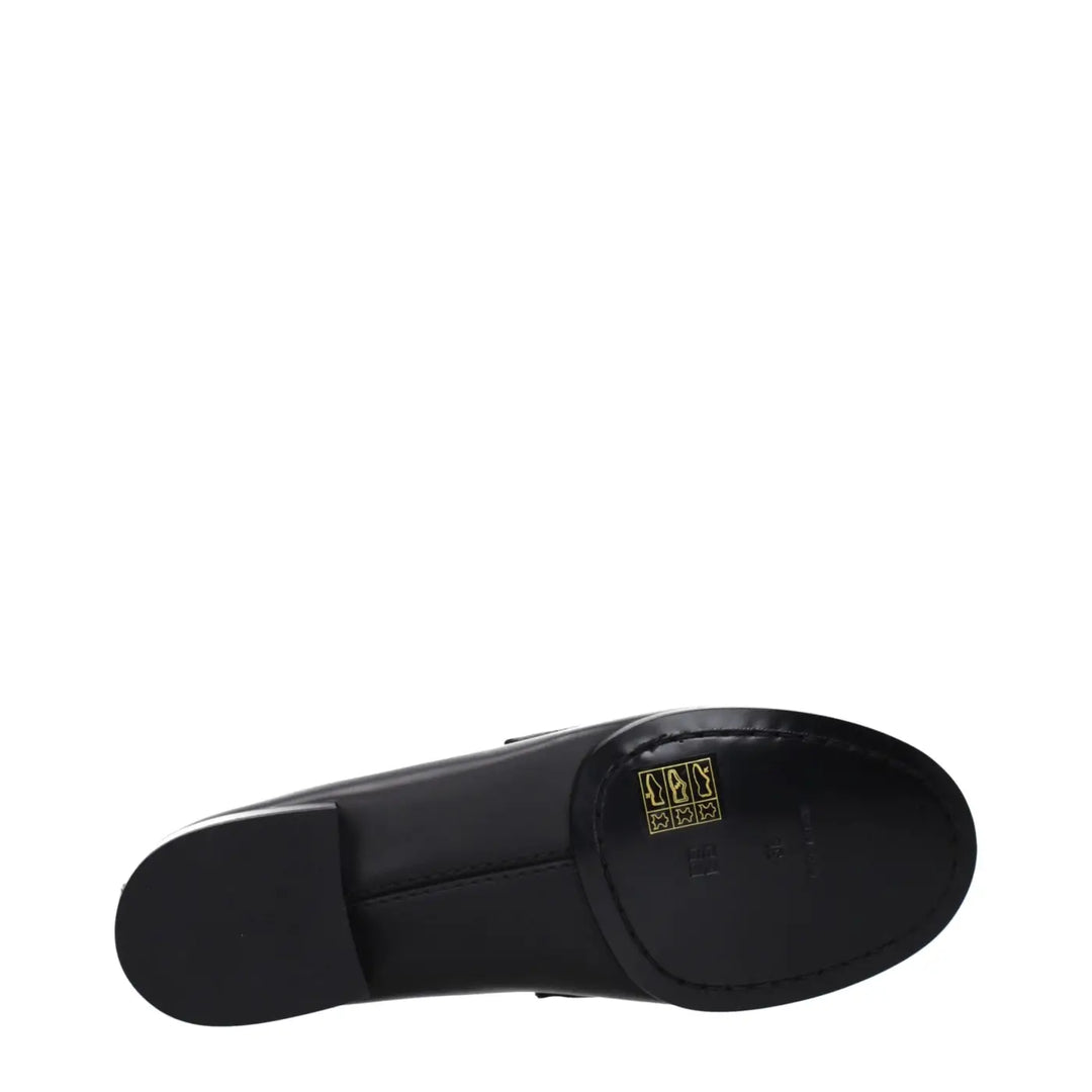Givenchy Black Leather Slip-on Loafers