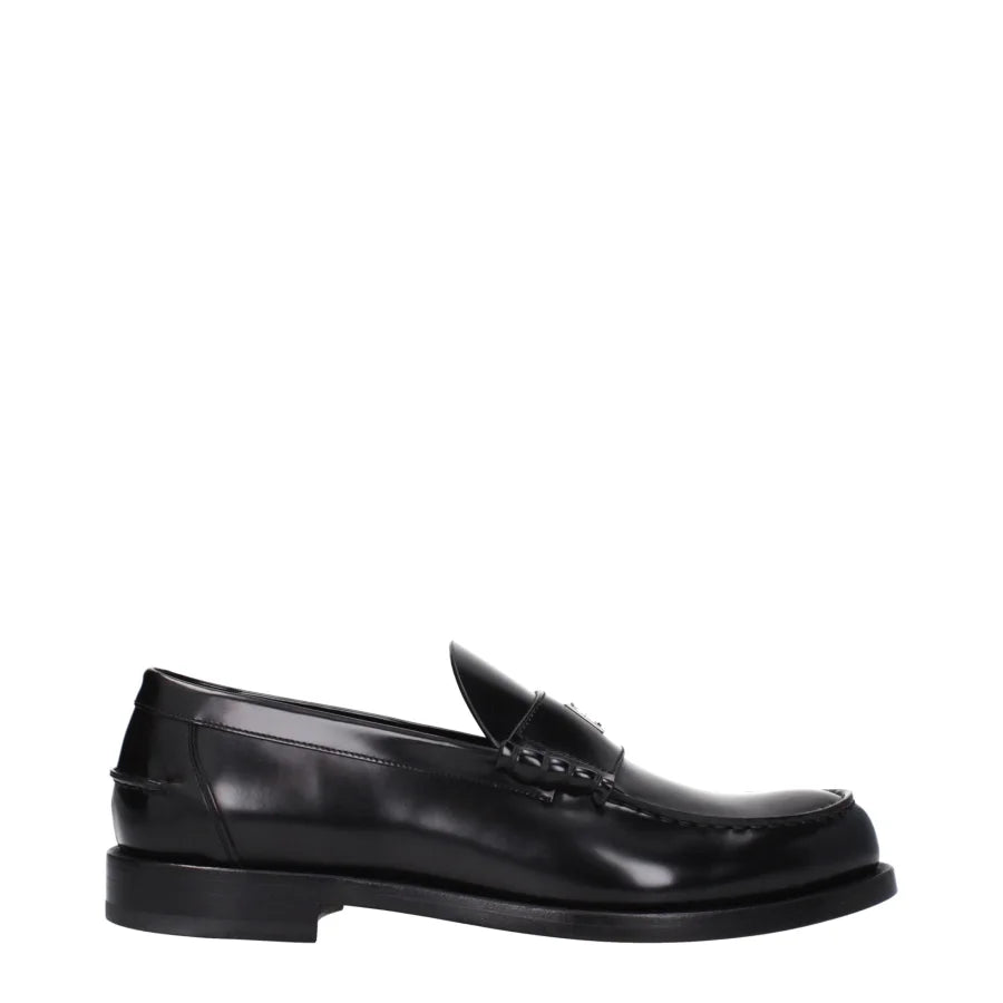 Givenchy Black Leather Slip-On Loafers