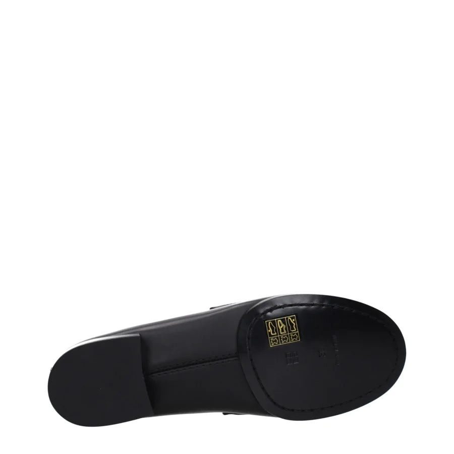 Givenchy Black Leather Slip-On Loafers
