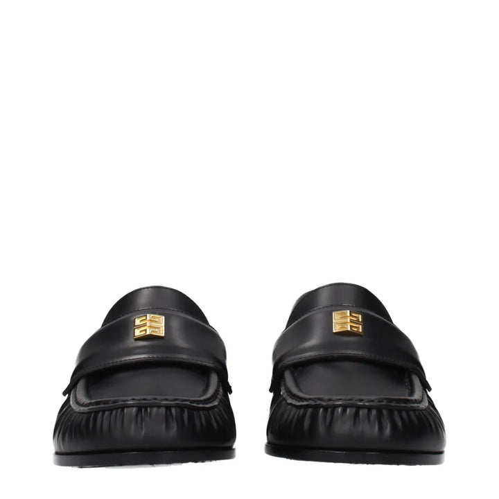 Givenchy Black Leather Slip-On Loafers