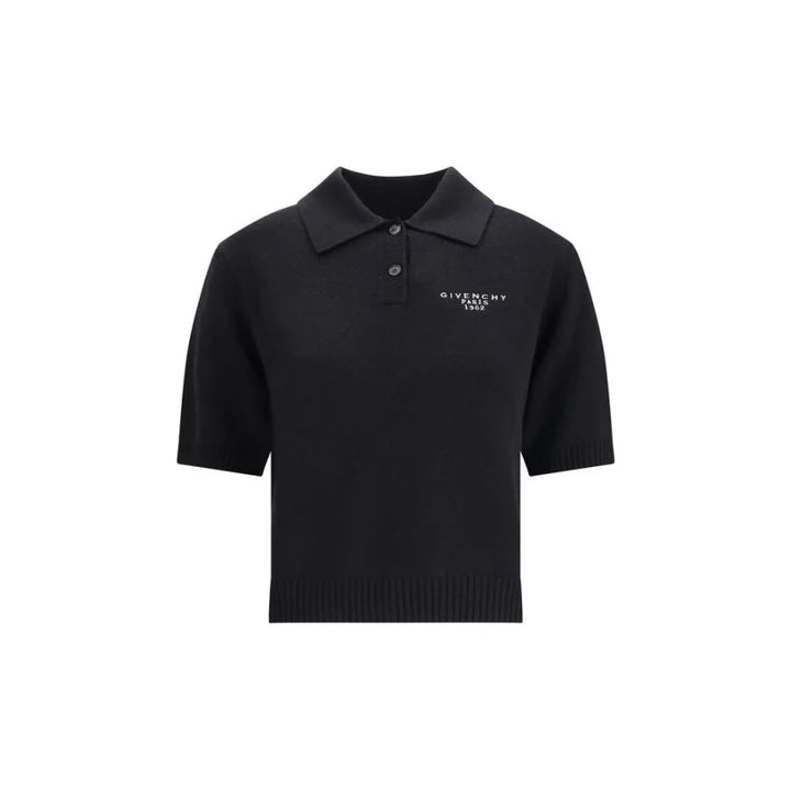 Givenchy Black Wool Polo Shirt