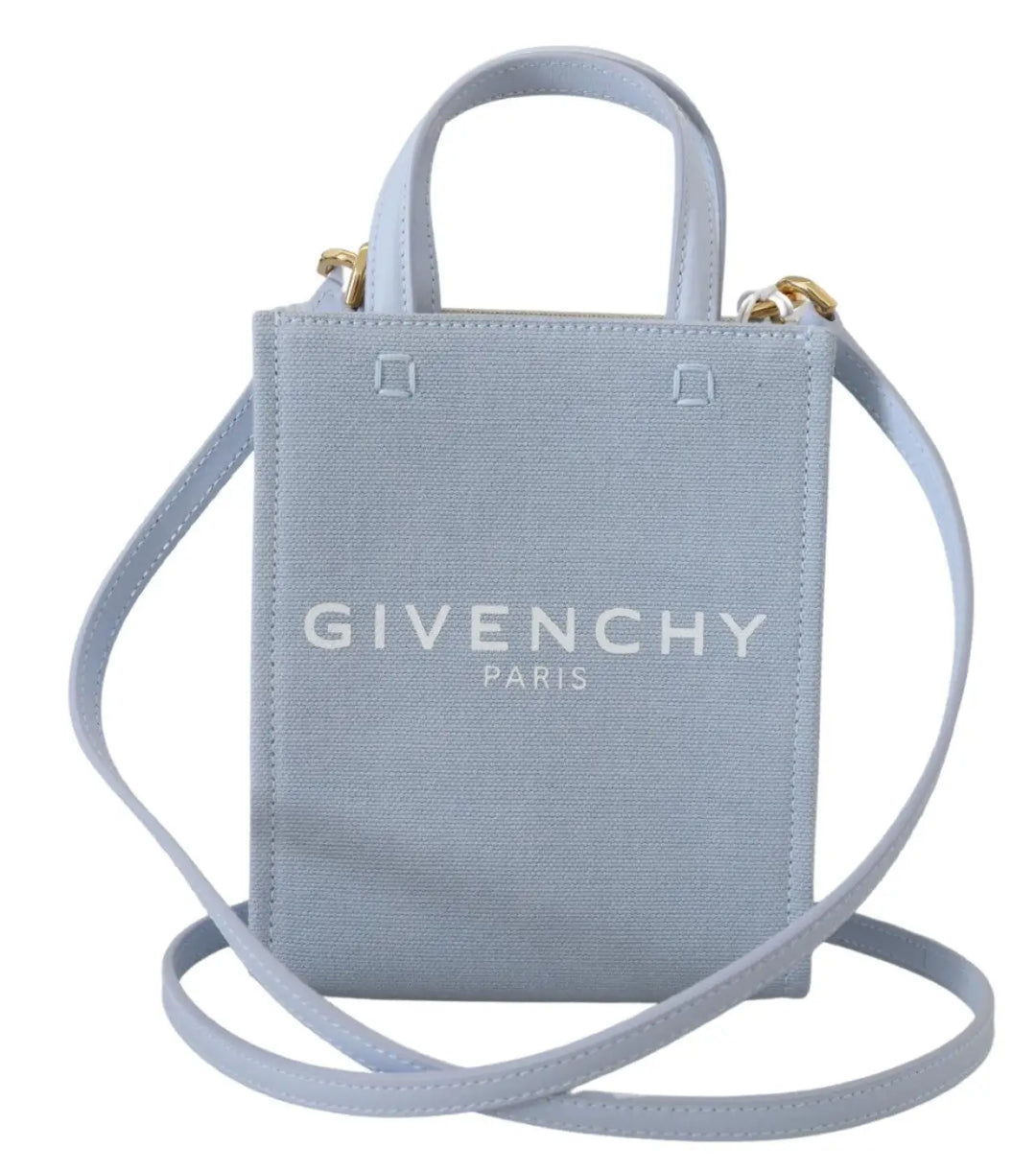 Givenchy - Blue Coated Canvas Vertical Cloud Mini Shoulder Bag