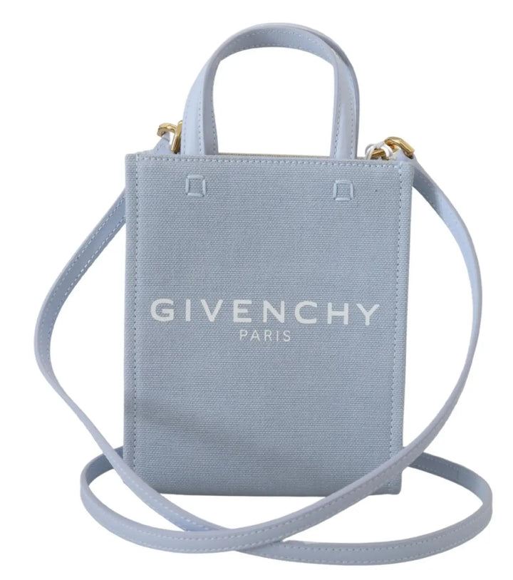 Givenchy - Blue Coated Canvas Vertical Cloud Mini Shoulder Bag