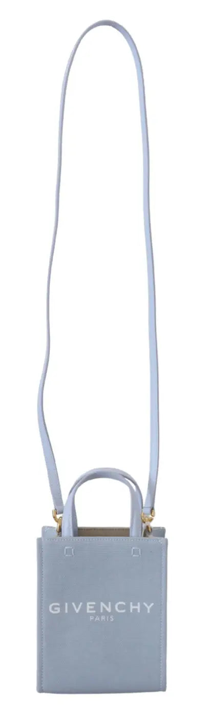 Givenchy - Blue Coated Canvas Vertical Cloud Mini Shoulder Bag