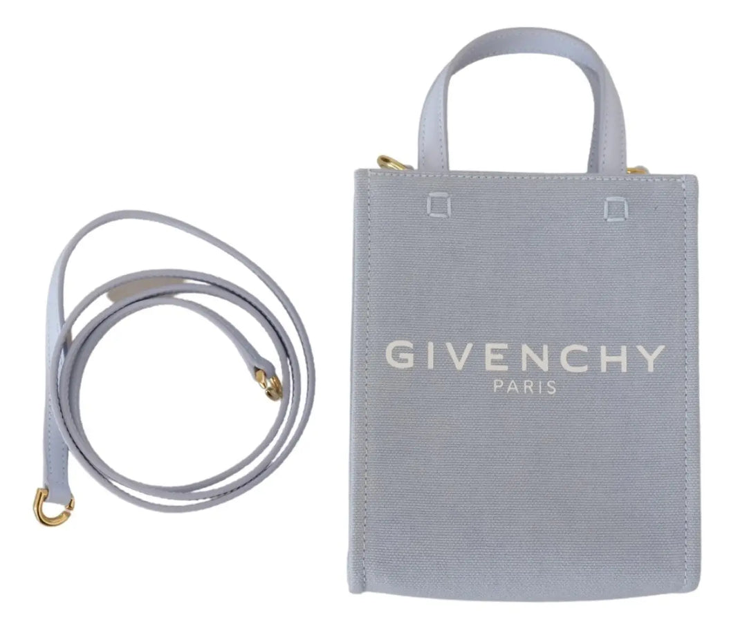 Givenchy - Blue Coated Canvas Vertical Cloud Mini Shoulder Bag